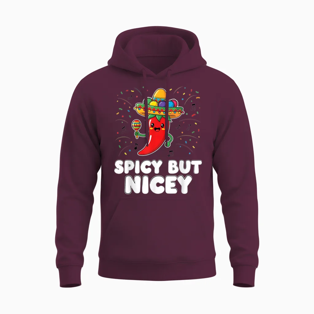 Mexican Chili Fiesta Food Fun Unisex Hoodie in Maroon