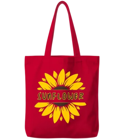 Sunflower Tote Bags - Red