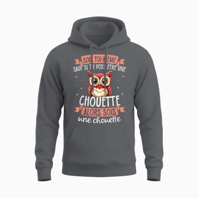 Be Yourself Unless You Can Be an Owl T-Shirt, Black, S Unisex Hoodie - Charcoal