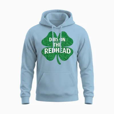 Dibs on the Redhead Funny Irish St Patricks Day Shamrock Unisex Hoodie - Light Blue