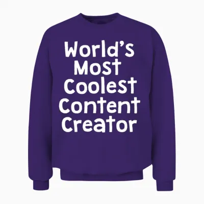 World's Coolest Content Creator Unisex Sweatshirt - Purple