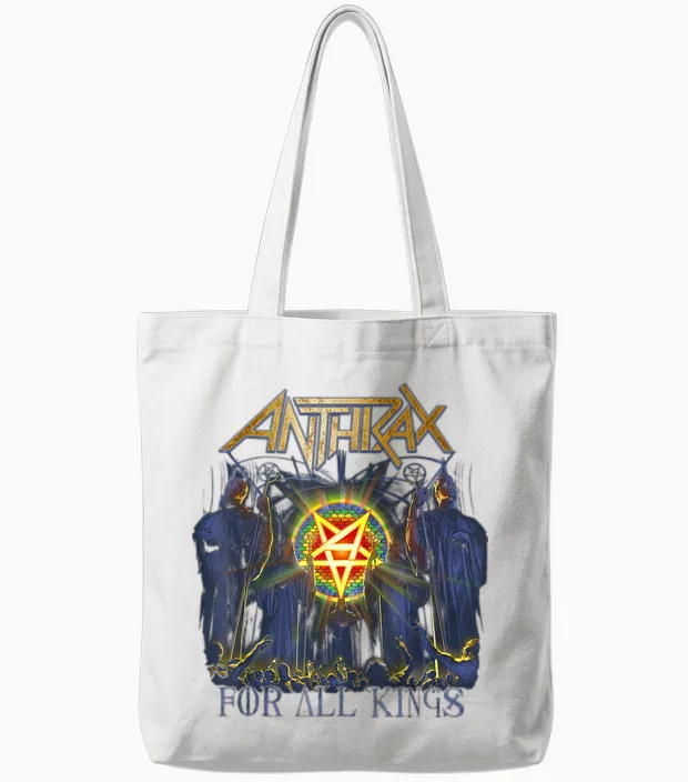 Anthrax for All Kings Tote Bags in White