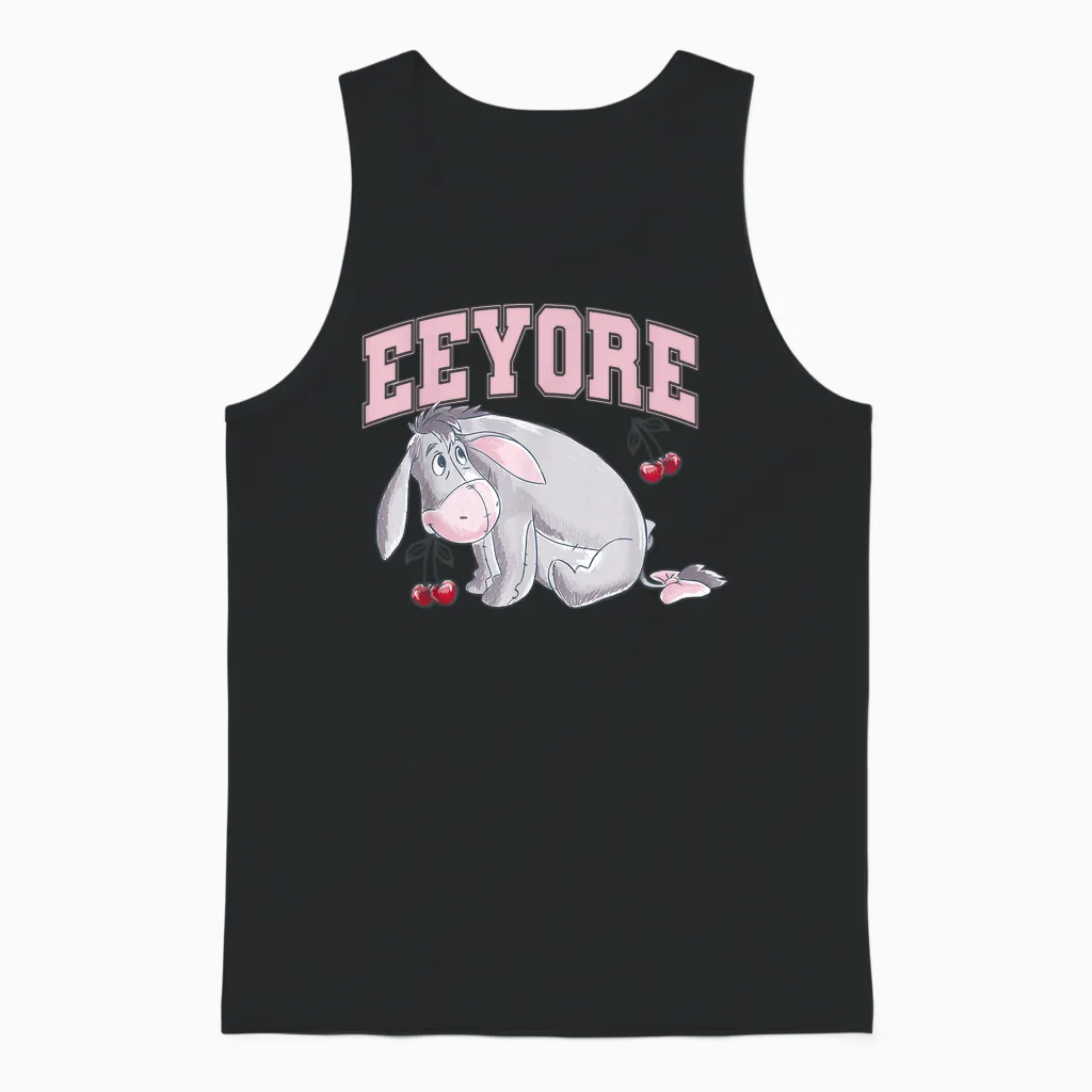 Winnie the Pooh Eeyore Blossom Unisex Tank Top in Black