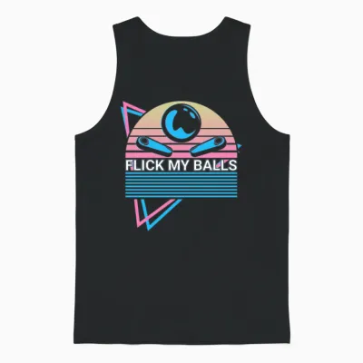 Pinball Machine Retro Unisex Tank Top - Black