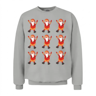 Retro Santa Dancing Unisex Sweatshirt - Ash