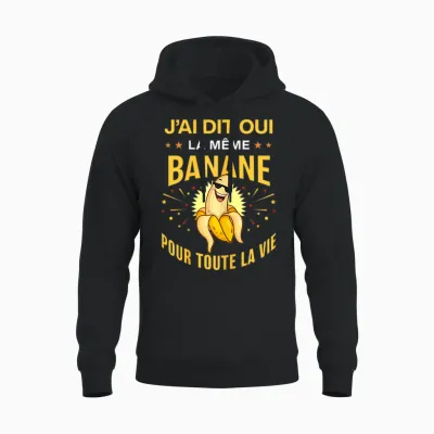 Bride to Be I Said Yes the Same Banana for Life Evjf T-Shirt, Black Unisex Hoodie - Black