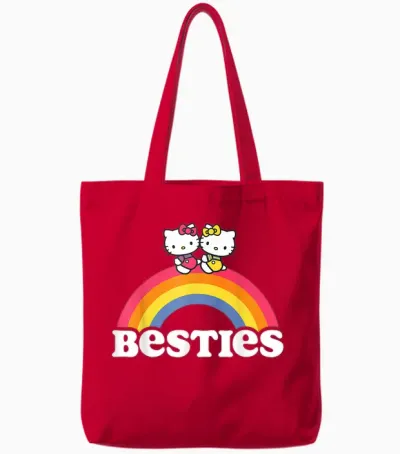 Hello Kitty and Mimmy Besties Tote Bags - Red