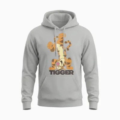 Disney Winnie the Pooh Bouncing Tigger Unisex Hoodie - Ash