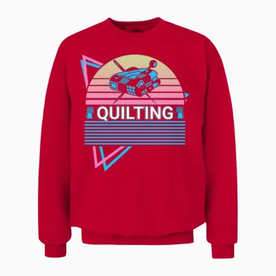 Quilting Quilter Retro Unisex Sweatshirt - Red