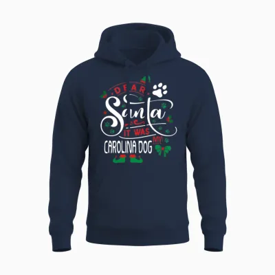 Carolina Dog Dog Christmas Dog Breed Unisex Hoodie - Navy