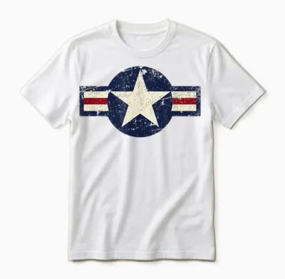 Millésime 1947 à Présent Style Aviation Militaire Américaine Roundel Unisex T-Shirt - White