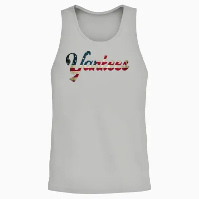 Vintage Yankees Retro Style 70s 80s First Name Personalized Unisex Tank Top - Ash