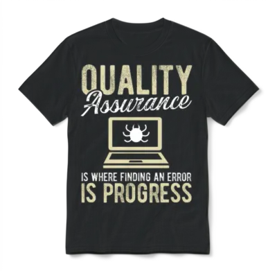 Quality Assurance Code Testing Qa Engineering Test Unisex T-Shirt - Black