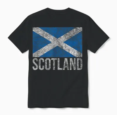 Scotland Saltire Croix De St André écossais Unisex T-Shirt - Black