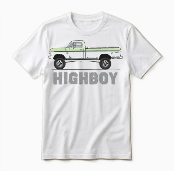 Highboy Winter Green Unisex T-Shirt in White