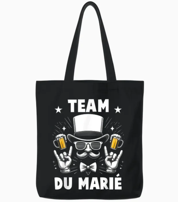 Evg Beer Humour Team Future Groom Funeral Stag Life T-Shirt, Black, S Tote Bags in Black