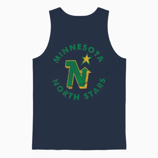 The Minnesota North Stars Ice Hockey Team Unisex Tank Top in Navy