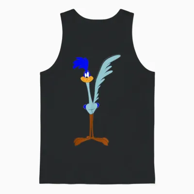 Looney Tunes Road Runner Simple Portrait Unisex Tank Top - Black