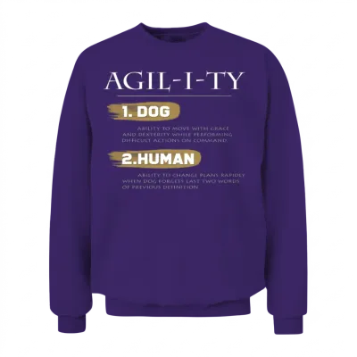 Agility Dog Training Unisex Sweatshirt - Purple