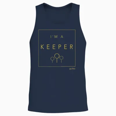 Harry Potter Quidditch I'm a Keeper Unisex Tank Top - Navy