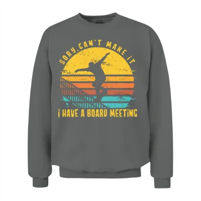 Skateboarder Retro Vintage Skateboarding Unisex Sweatshirt - Graphite Heather