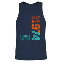 Since May 1974 Year 1974 Retro Vintage 1974 Unisex Tank Top - Navy – 2
