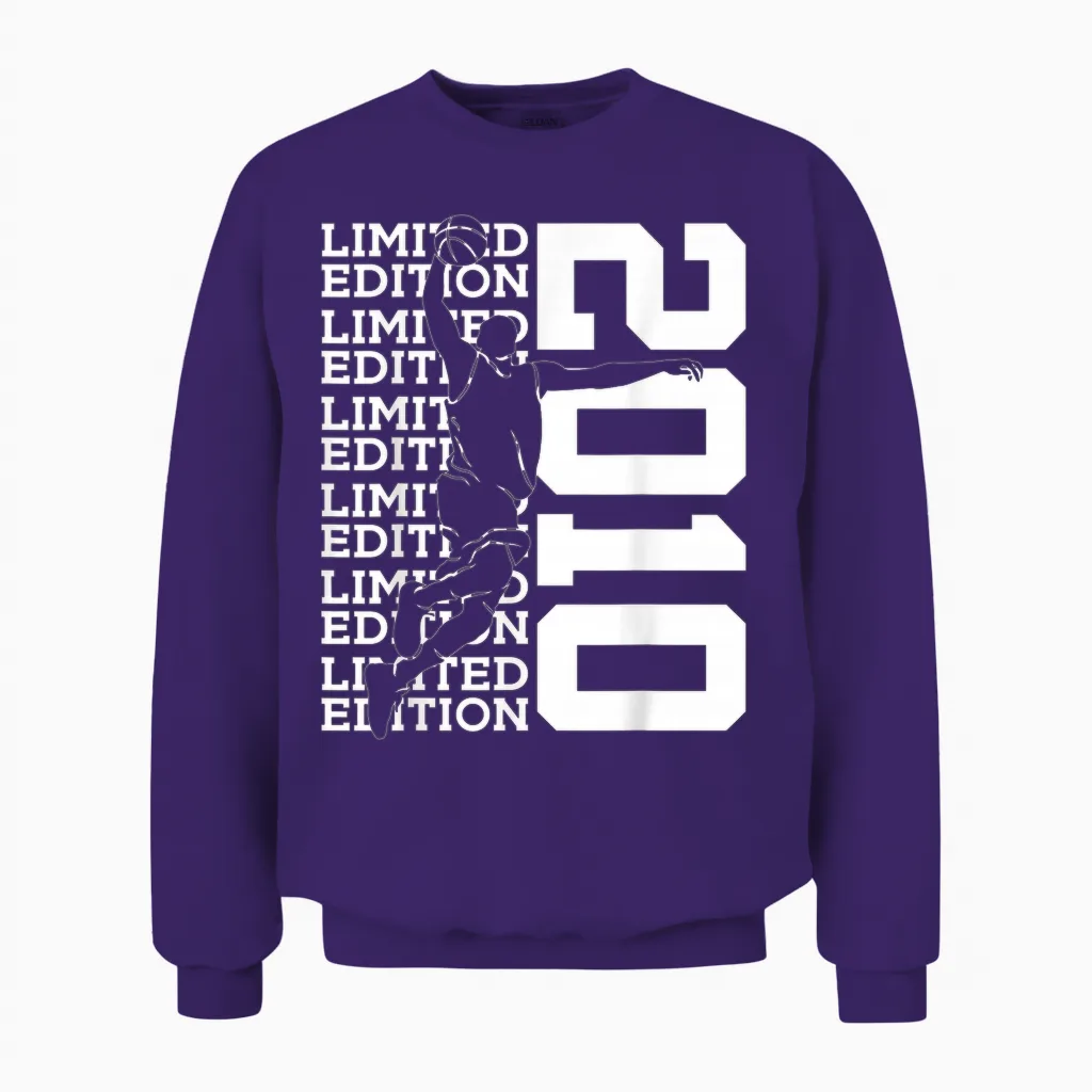 Ballon De Basket édition Limitée 2010 16ème Anniversaire Unisex Sweatshirt in Purple