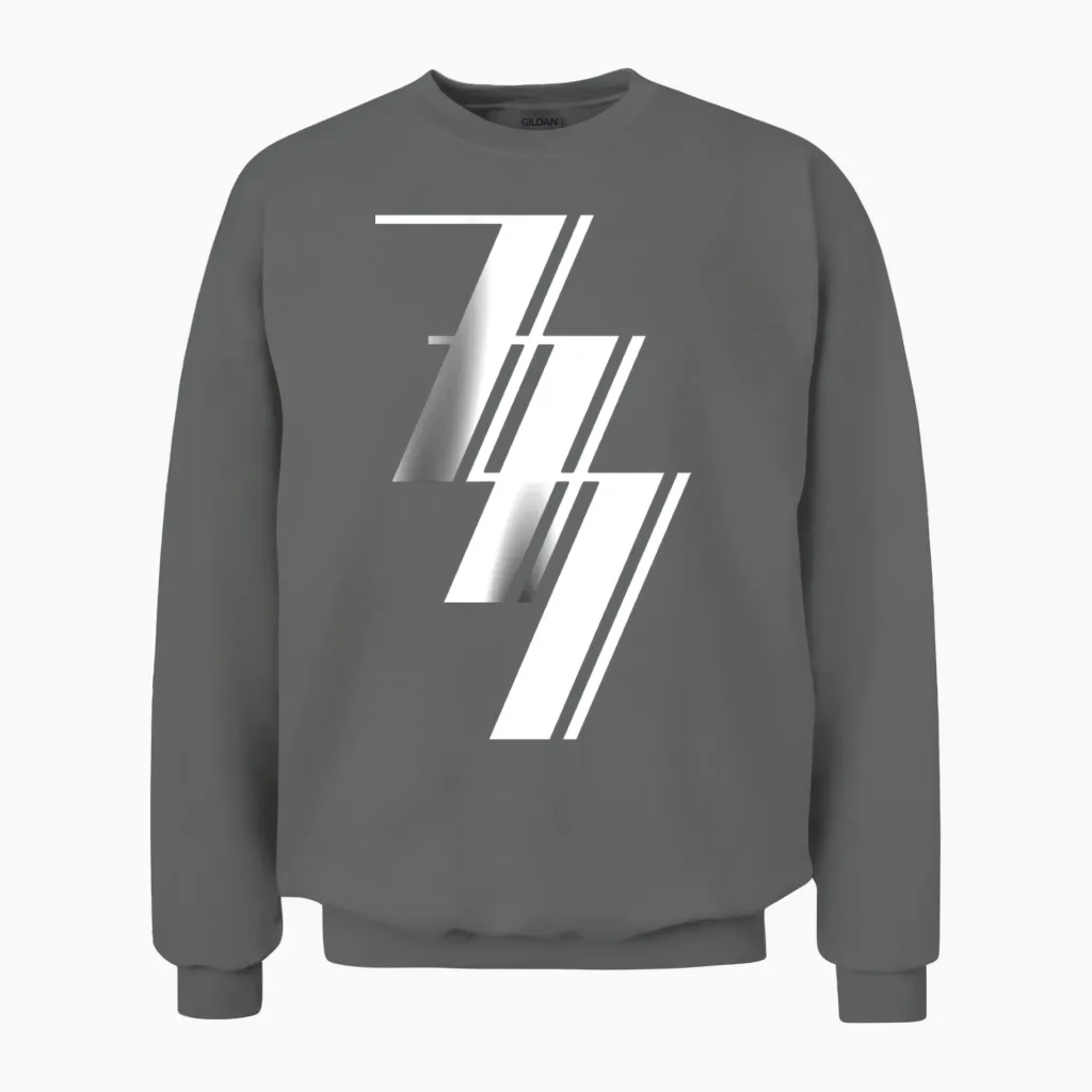 Nombre 777 Meaning Numerology Symbol Unisex Sweatshirt in Graphite Heather