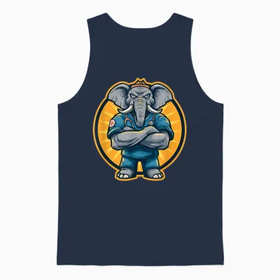 Soins Aux éléphants Unisex Tank Top - Navy
