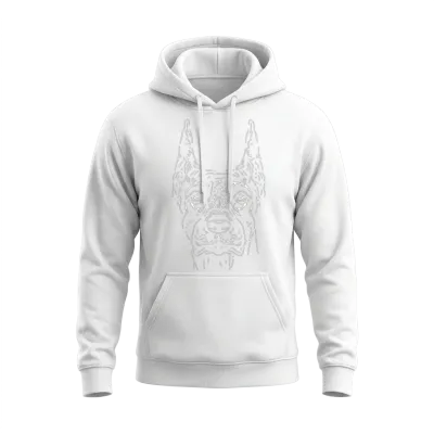 Dog Portrait for Proud Dog Owners Unisex Hoodie - White