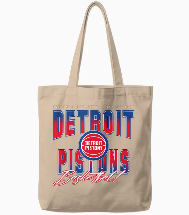 Nba Official Detroit Pistons Fade Out Tote Bags in Natural