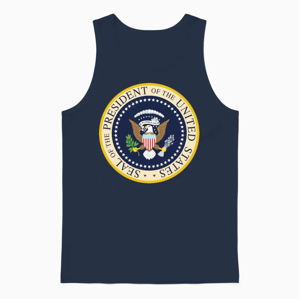 Seal of the President the United States 4th July Unisex Tank Top in Navy