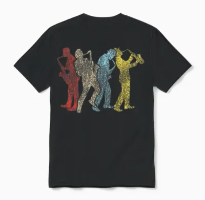 Saxophone Retro Vintage Unisex T-Shirt - Black