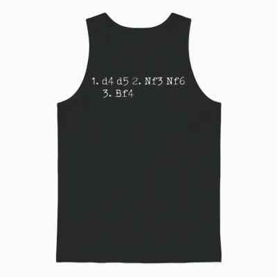 London System Eröffnung Schachzug Notation Schach Unisex Tank Top - Black