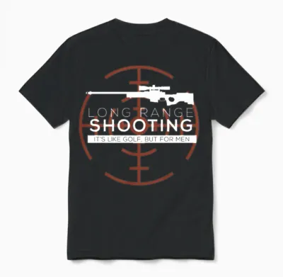 Long Range Shooting Unisex T-Shirt - Black
