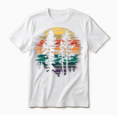 Wald Tshirt Wildlife Nature Vintage Forest Woods Wald Unisex T-Shirt - White