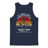 First Annual Wkrp Thanksgiving Day Unisex Tank Top - Navy – 1