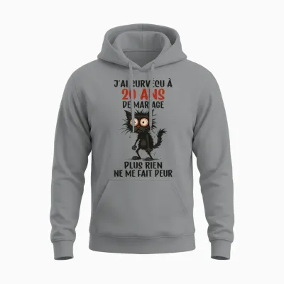 20 Ans Mariage - Anniversaire De Mariage 20 Ans Unisex Hoodie - Sport Grey