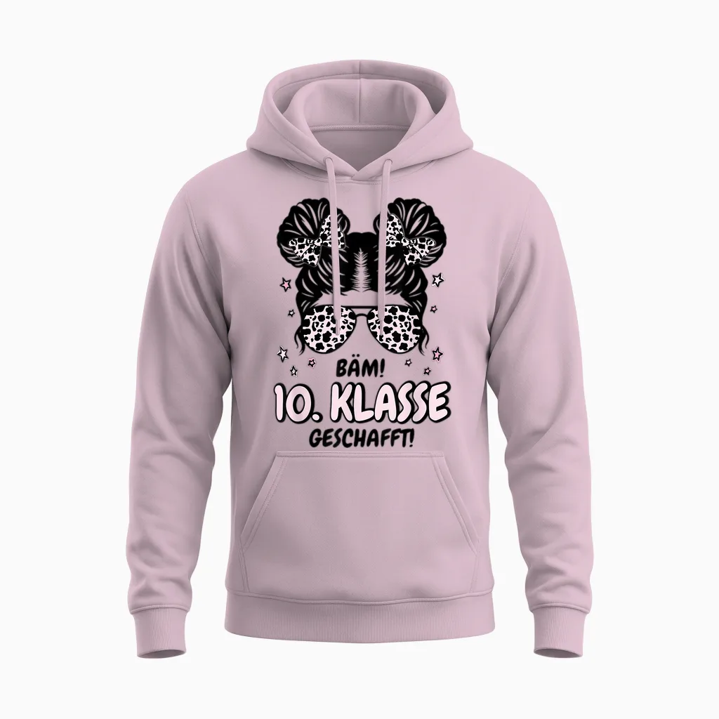 Bäm 10. Klasse Geschafft 2026 Abschluss 10. Klasse Unisex Hoodie in Light Pink