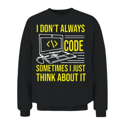 Funny Coding Coder Unisex Sweatshirt - Black