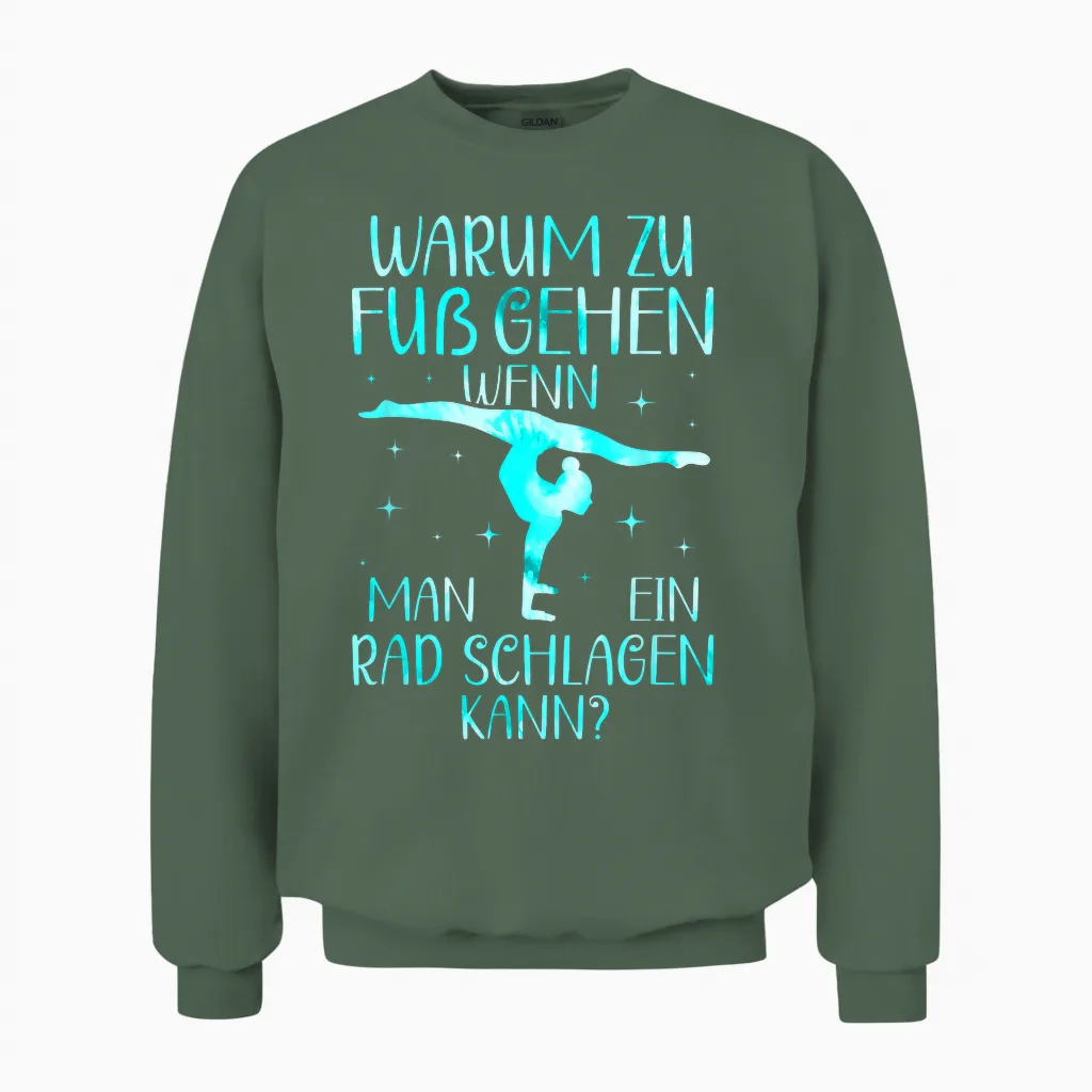 Artistic Gymnastics Gymnastics Gymnastics Gymnast Girl's T-Shirt, Black Unisex Sweatshirt in Military Green