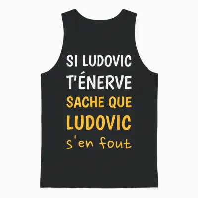 Ludovic Men's Name Ludovic Personalized Gift Ludovic Unisex Tank Top - Black