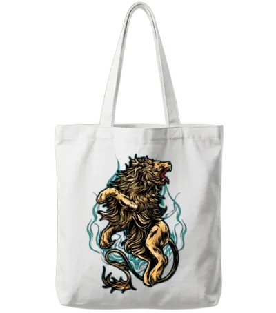 Mad Lion Tote Bags - White