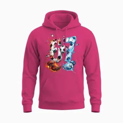 67 Fußball Sechs Sieben 6 7 Meme 67 Italian Brainrot Unisex Hoodie - Heliconia