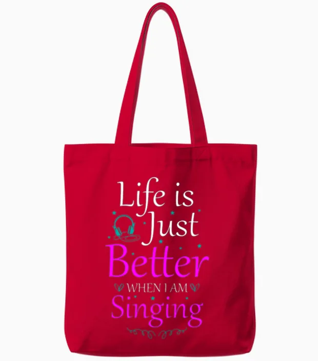Music Rap Hobby Music School Tote Bags in Red