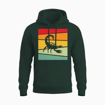 Scorpion Retro Unisex Hoodie - Forest