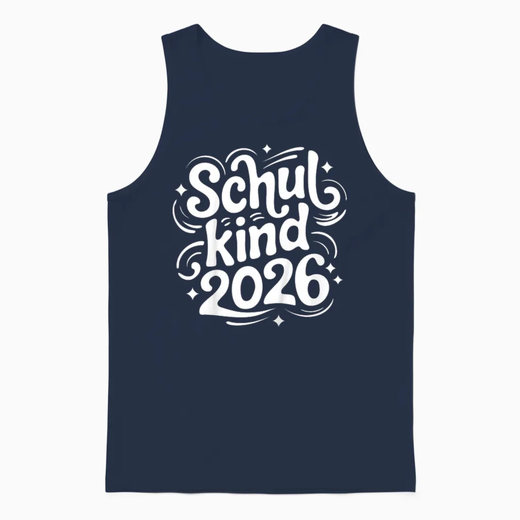 Schulkind 2026, Einschulung Grundschule 2026 Unisex Tank Top in Navy