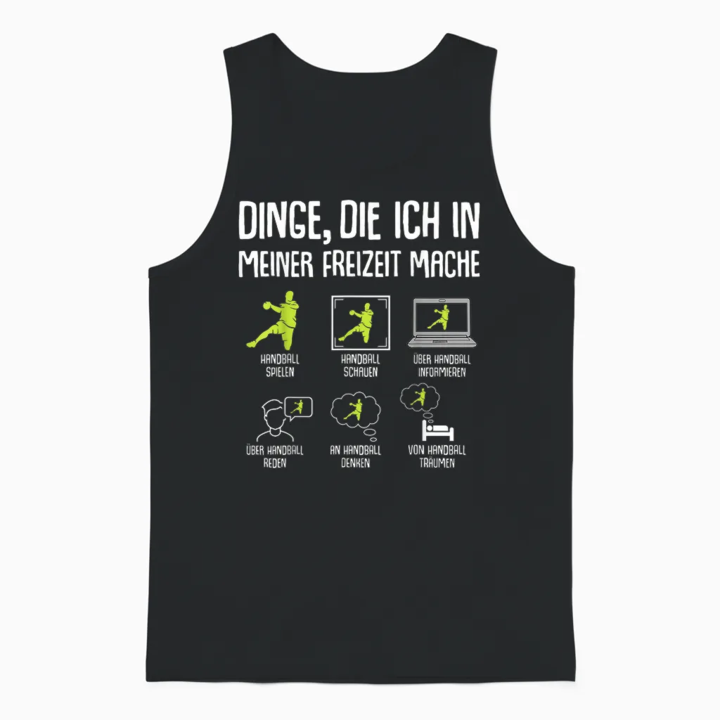 Handballer Handball Boys Children's Men's T-Shirt, Black Unisex Tank Top in Black