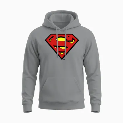 Superman S-Shield Unisex Hoodie - Sport Grey