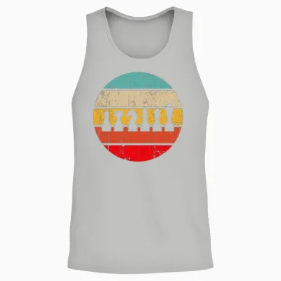 Chess Retro Unisex Tank Top - Ash